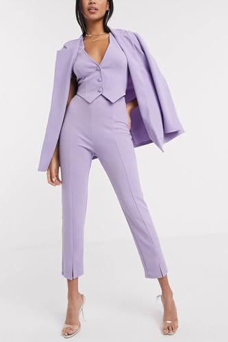 Elevate Your Style with Manshidi's Elegant 3 Piece Pant Suits for Women - Grey, Size 2 - Image 5