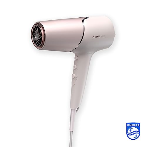 Philips 5000 Series Haartrockner – Haartrockner mit ThermoShield Technologie, Volumendiffusor und 9 mm und 11 mm Düse in Perlmutt… – Ansicht 2