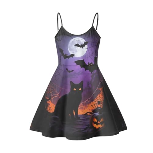Image of Spaghetti Strap Midi Satin Dresses Summer Sleeveless Sundree Women Girl Beach Party Swing Dress