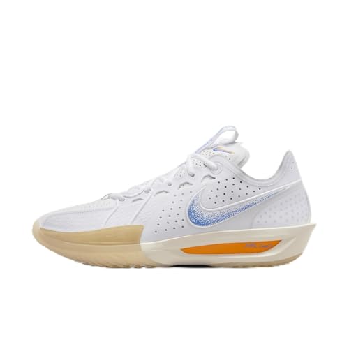 Nike G.T. Cut 3 Blueprint Basketball Shoes (HJ8206-100, White/Coconut Milk/Gum Yellow/Racer Blue) Size 9.5