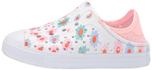 Skechers Girl's Foamies Guzman Steps - Hello Daisy Sneaker, White/Pink, 10 Little Kid #TOP7