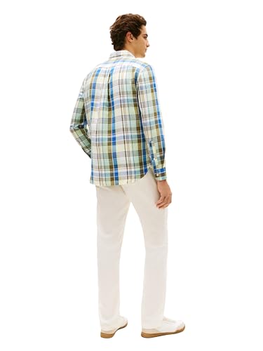 Image of Tommy Hilfiger Men's Long Sleeve Casual Linen Button Down Shirts in Regular Fit