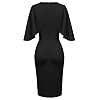 GRACE KARIN Women's Round Neck Hips-Wrapped Bodycon Pencil Dress L Black