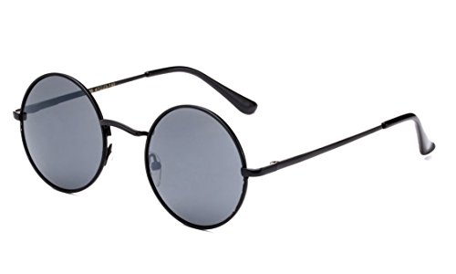 Retro Round Small 48mm Vintage Hippie Round Polaroid Sunglasses Driving Polarized Glasses Steampunk Sunglasses3