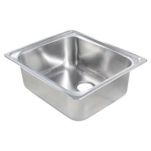 Image of Franke Artisan Stainless Steel Sink, Single Bowl, Satin Steel Finish, 21 x 18 inches