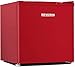 SEVERIN KB 8876 Mini frigo 46 L con congelatore, Frigorifero estremamente silenzioso con scomparti e portabottiglie, Frigorifero piccolo con illuminazione LED, Classe F, Rosso