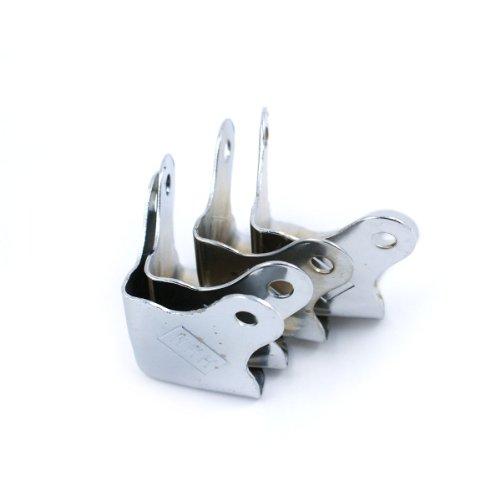 (D90) Set of 4 Durable Guitar Amp Speaker Cabinet Steel Corners 3 Legs 31mm CHRO