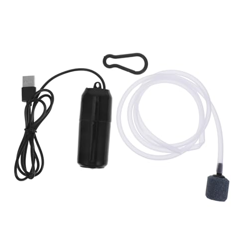 SUPVOX 1 Juego Bomba de oxigeno Unidad de Aire Acondicionado motorizado Inflable Agua Portable Air Pump Boost Oxygen burbujeador de Acuario portátil aireador de silencioso Black