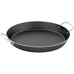 Sartenes No Perjudiciales Para La Salud Tramontina - Paellera Loreto, de Aluminio y Revestimiento Antiadherente, con Asas Metálicas, Apto para Lavavajillas, 38 cm y 5,4 L, Color Grafito