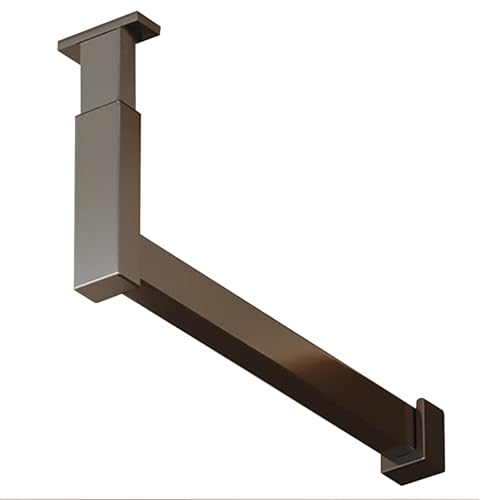Kleiderstange Schrank Rohr Garderoben Stange Kleiderstange aus Aluminium, robuste Kleiderstange zur oberen Montage im Kleiderschrank mit Endflansch/rutschfester Dämpfungsleiste, 20 40 52 60 80 cm Klei