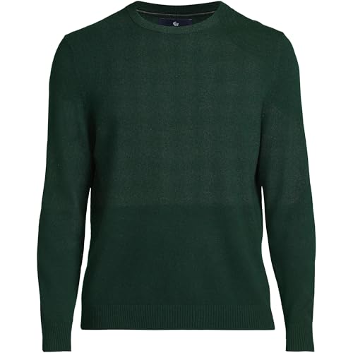 Lands' End Mens Fine Gauge Cashmere Sweater Dark Pine Green Regular X-Small3