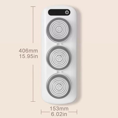 Brosse exfoliante electrique murale au design epure blanc pour douche
