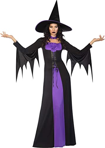amscan 9914693 Adult Ladies Classic Purple Witch Fancy Dress Halloween Costume & Hat Book Week Outfit (UK Dress Size 24-26) amscan 9914693 Adult Ladies Classic Purple Witch Fancy Dress Halloween Costume & Hat Book Week Outfit (UK Dress Size 24-26)