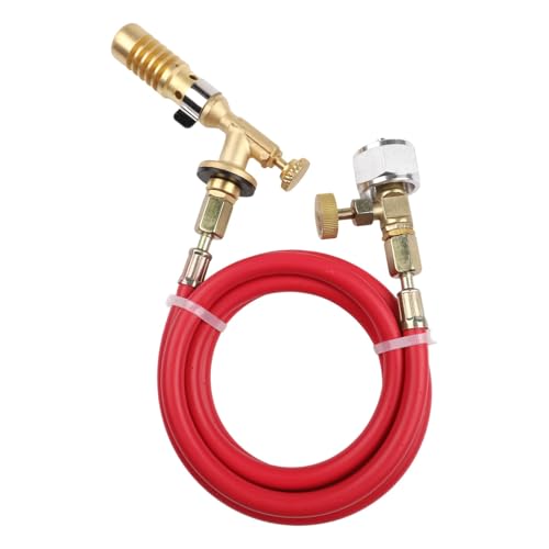 Serenophile Antorcha de propano para gas MAPP y MAP-Pro - Antorcha de soldadura, soldadura y soldadura de latón con manguera a prueba de explosiones de 5 pies, llama máxima de 1,300.0 °C