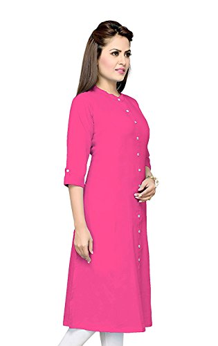 Image of Pistaa's Women's Cotton Regular Fit Casual Kurta
