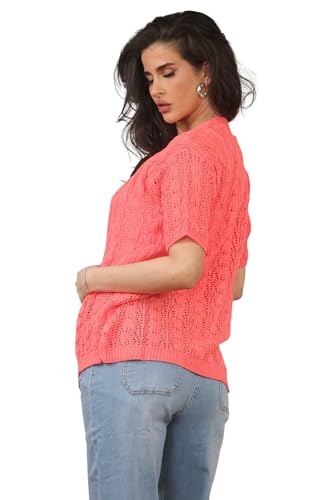 Image of Loxdonz Women's Short Sleeve Cropped Cardigan Sweaters Open Front Bolero Short Shrugs for Women