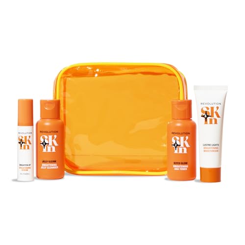Image of Revolution Skin Be Bright 4 Step Starter Kit, 4 Mini Products | Skincare Set with Cleanser, Toner, Serum & Moisturizer, Vegan & Cruelty-Free