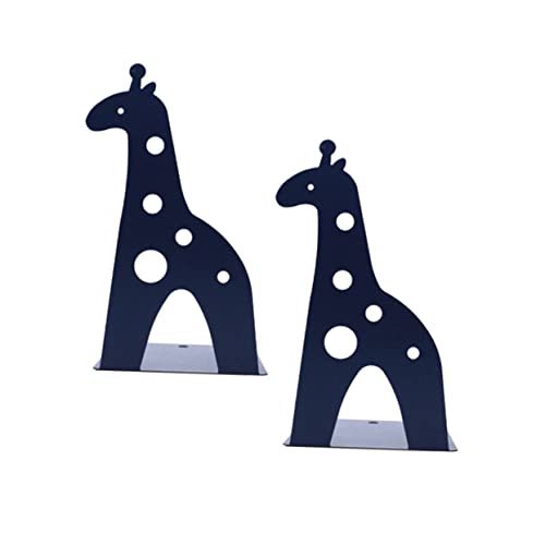 Ciieeo 2Pcs Creative Cartoon Animal Metal Book Supports for Shelves Nonskid Design for Home Office Classroom Library Book Organizers