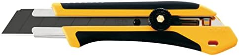 Olfa XH-1 - Cúter con Mango antideslizante, bloqueo Manual y cuchilla de 25 mm, ARXH-1,Black/Yellow