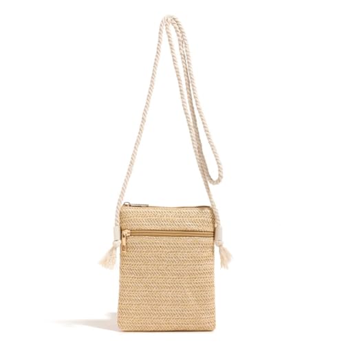 Small Crossbody Cell Phone Bag for Women,Straw Summer Purses Beach Bags Mini Over Shoulder Handbag4