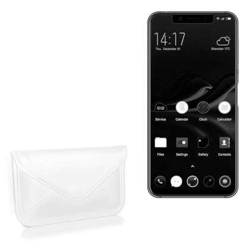 BoxWave Case Compatible with Elephone A4 - Elite Leather Messenger Pouch, Synthetic Leather Cover Case Envelope Design - Ivory White