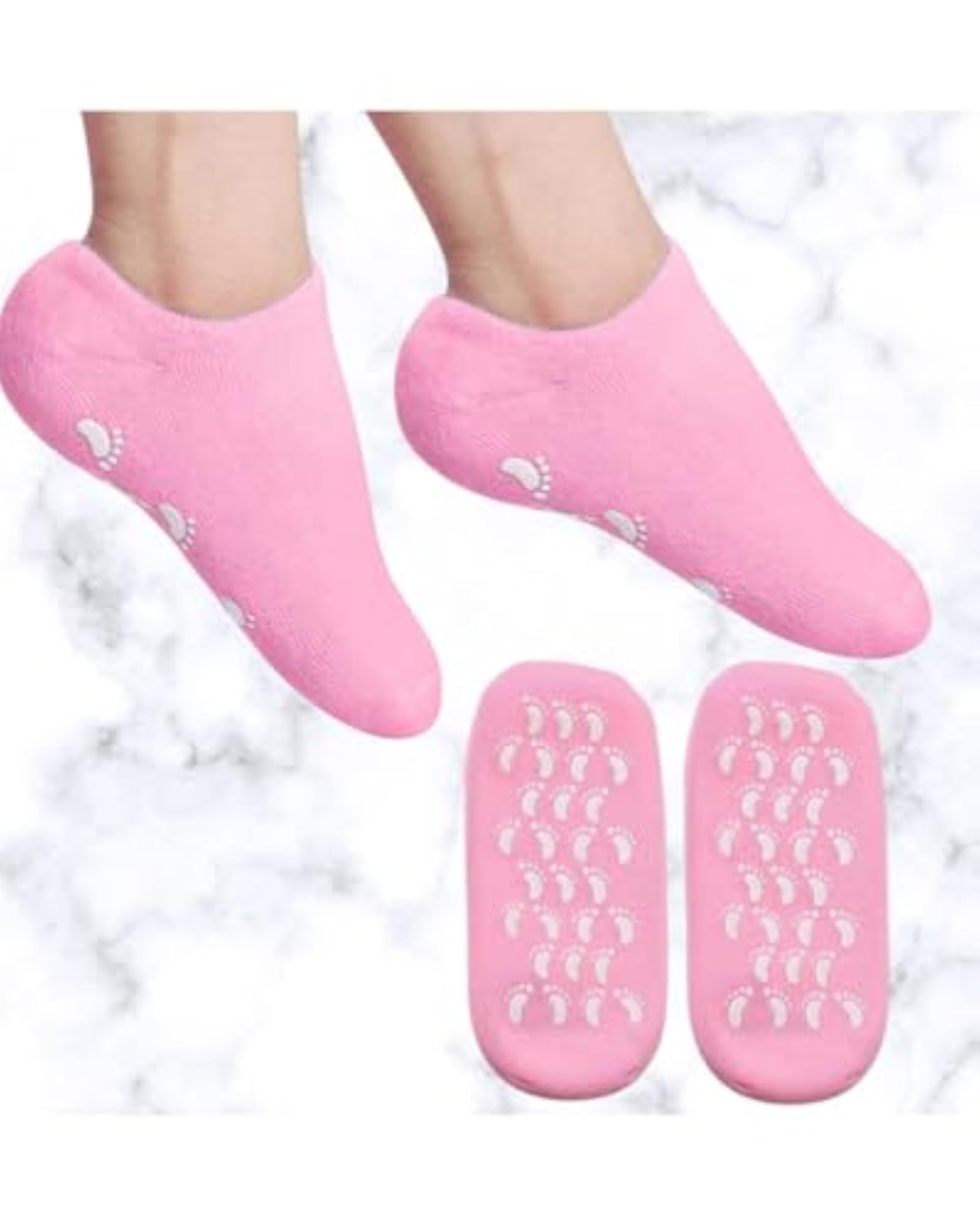 Silicone Gel Moisturizing Socks for Cracked Heels, Reusable