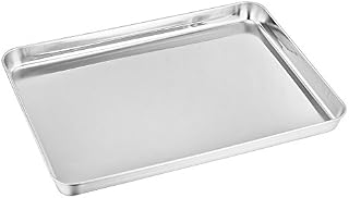 TeamFar Toaster Oven Pan, Stainless Steel Toaster Oven Tray Ovenware, 12.5’’x10’’x1’’, Non Toxic