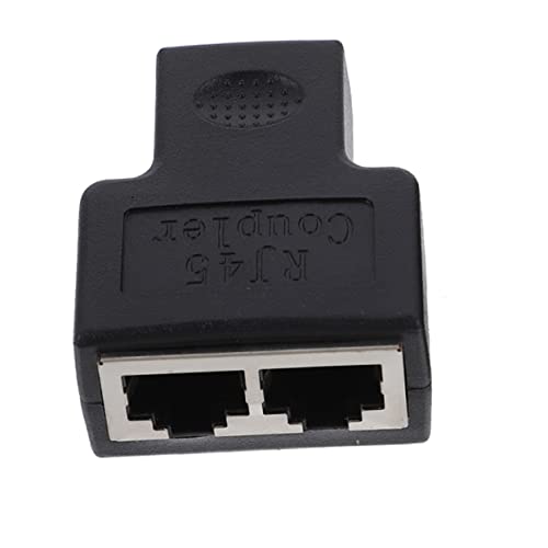 jojofuny Ethernet Cable Splitter 1 to 2 Port Network Adapter Cable Splitter for Home Office