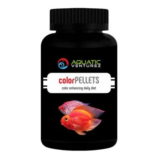 Aquatic Venturez Color Pellets | Size: 100 Grams | Aquarium Fish Food | Color Enhancer | Indian Fish Monsters (IFM)