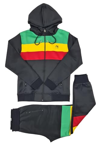 Survêtement homme Urban Designer en molleton doux et résistant avec motif Rasta Lion