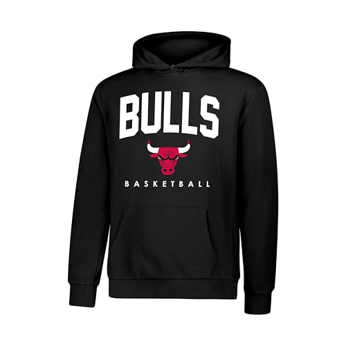Ultra Game Youth NBA Official Super Soft Teamster Hoodie Sweatshirt, Chicago Bulls, Black, 10-12