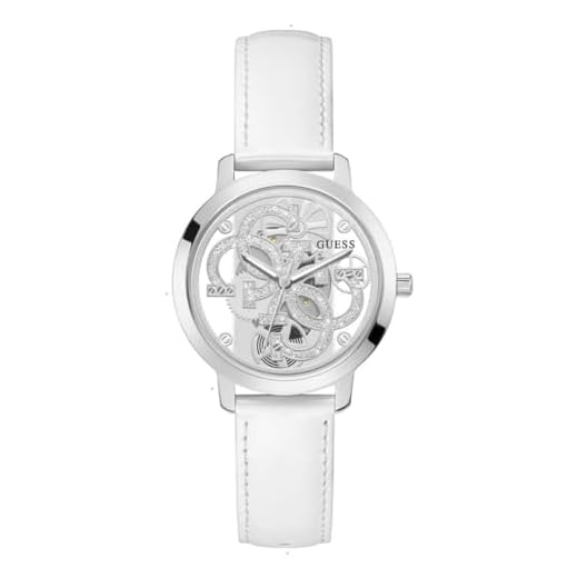GUESS Reloj de mujer de 36 mm - correa plateada esfera plateada caja plateada, plateado, Clásico