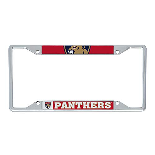 Desert Cactus Florida Panthers Car Accessories NHL Team National Hockey League Metal License Plate Frame for Front or Rear of Car (Up Close)
