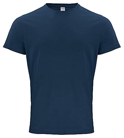 Clique T-Shirt z bawełny organicznej. Wstępnie zawężona tkanina z leczeniem enzymatycznym., niebieski, M