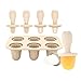 FACAILUO Silicone Ice Creams Molds for Babies Teething Relief with 6 Tray for Soothing Gums and Safe Chewing Food Grade
