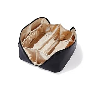 EACHY Travel Makeup Bag,Large Capacity Cosmetic Bags for Women,Waterproof Portable Pouch Open Flat Toiletry Bag Pattern Makeup Bag