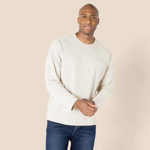 Image of Amazon Essentials Men's Regular-Fit Crewneck Long-Sleeve T-Shirt, Casual Cotton Jersey