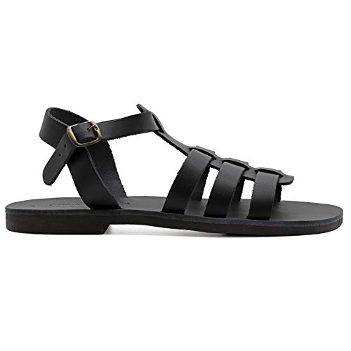 Emmanuela Greek Leather Fisherman's Sandals for Men, Quality Handmade Men's Sandals with adjustable Buckle Strap, Mens Strappy Summer Shoes3