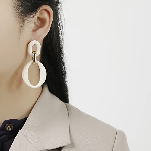 Acrylic Rectangle Earrings, Fashion Acrylic Square/Oval/Hoop Statement Drop Earrings for Women2