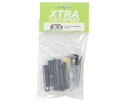 Xtra Speed 1/10 RC Aluminum Stealth Body Mount Black #XS-59496BK