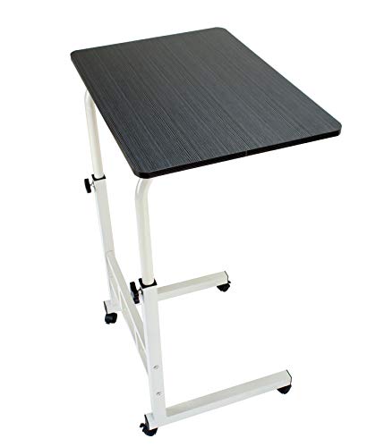 MemeHo® Smart Multi-Purpose Laptop Table| Bedside Table with Wheels/ Height Adjustable Laptop Table/ Dining Laptop/ Workstation with Wheels (Black) (Size : H70 x L60 x W 40 cm)