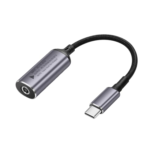 Chip integrato e grande compatibilità: cavo di prolunga DC4530 a USB di tipo C con chip di identificazione automatica PD integrato, può produrre 5 V/9 V/20 V. L'apparecchiatura di tipo C può essere alimentata o caricata tramite una presa CC standard, adatto a tutti i tipi di piccoli caricabatterie, telefoni cellulari, computer portatili, ecc.