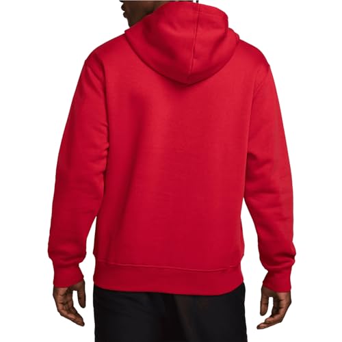 Jordan Brooklyn Fleece Men's Pullover Hoodie (Gym Red/White)2
