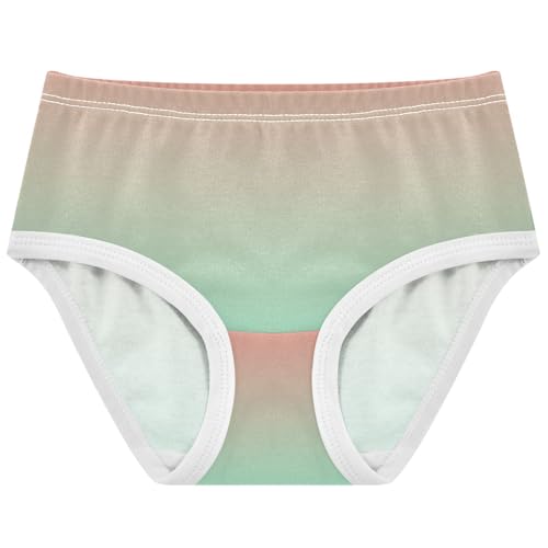 Joisal Girls Underwear Toddler 2t Cotton Cute Panties Girl Designer Underpants Briefs Coral Pink Aquamarine Gradient