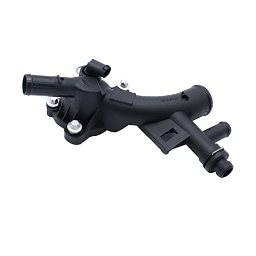 Water Outlet 25193922 Black Thermostat Housing Fits for Chevrolet Cruze 2012-2013 Sonic 1.4,2011-2015 Chevy Cruze,2013-2018 Chevy Trax