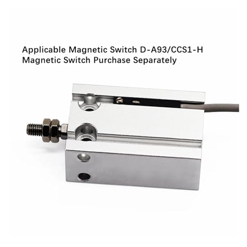 Microcilindro de doble acción CDUK16 de aluminio con vástago simple e imán 5