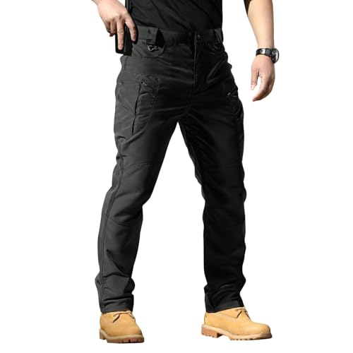 Tactical Cargo Pants for Men Waterproof Construction Ripstop Hiking Pockets Baggy Big and Tall Work Hunting Trousers