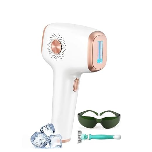 Depilador a Laser com Refrigeração, Aparelho de Luz Pulsada IPL Indolor com 999.999 Flashes para Depilação Definitiva em Casa, Uso Facial e Corporal para Mulheres (Branco)