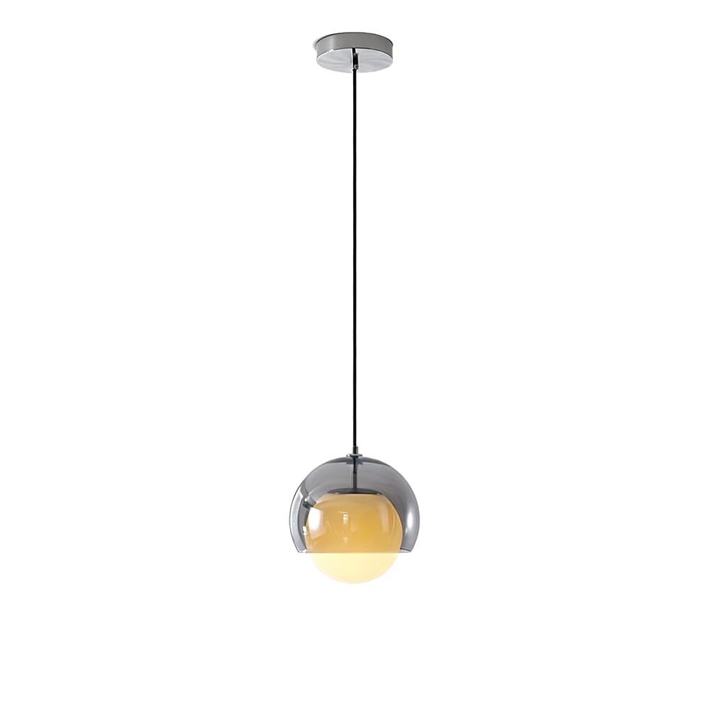 RSZCSMO Nordic Luxury LED Bedroom Bedside Chandelier 7.9-inch Modern Minimalist Living Room Dining Room Glass Chandelier is Suitable for Bar Cafe Hotel,Lighting Fixture