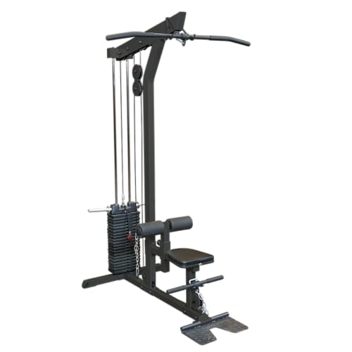 Body-Solid (GLM85B/2) Pro LAT Machine with 210 lb Stack, Sculpt a Stronger, Space-Saving and Back Exercise Weight Machine Home Gym Equipment